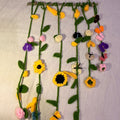 Spring crochet wall-hanging decor